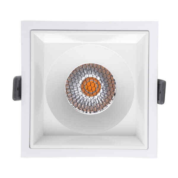 GloboStar® PLUTO-B 60279 Χωνευτό LED Spot Downlight TrimLess Μ10.4xΠ10.4cm 15W 1875lm 38° AC 220-240V IP20 Μ10.4 x Π10.4 x Υ6.5cm - Τετράγωνο - Λευκό & Anti-Glare HoneyComb - Θερμό Λευκό 2700K - Bridgelux COB - 5 Years Warranty - Image 5