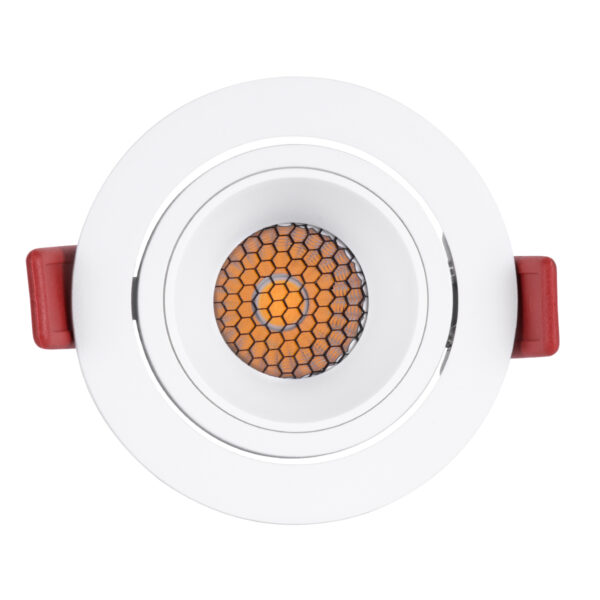 GloboStar® LEO-R 60284 Χωνευτό LED Spot Downlight TrimLess Φ8.5cm 10W 1300lm 38° AC 220-240V IP20 Φ8.5 x Υ6.6cm - Στρόγγυλο - Κινούμενο - Λευκό & Anti-Glare HoneyComb - Φυσικό Λευκό 4500K - Bridgelux COB - 5 Years Warranty - Image 7