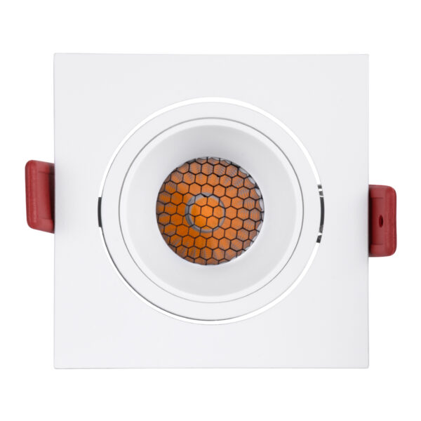 GloboStar® LEO-SQ 60290 Χωνευτό LED Spot Downlight TrimLess Μ8.5xΠ8.5cm 10W 1300lm 38° AC 220-240V IP20 Μ8.5 x Π8.5 x Υ6.6cm - Τετράγωνο - Κινούμενο - Λευκό & Anti-Glare HoneyComb - Φυσικό Λευκό 4500K - Bridgelux COB - 5 Years Warranty - Image 7