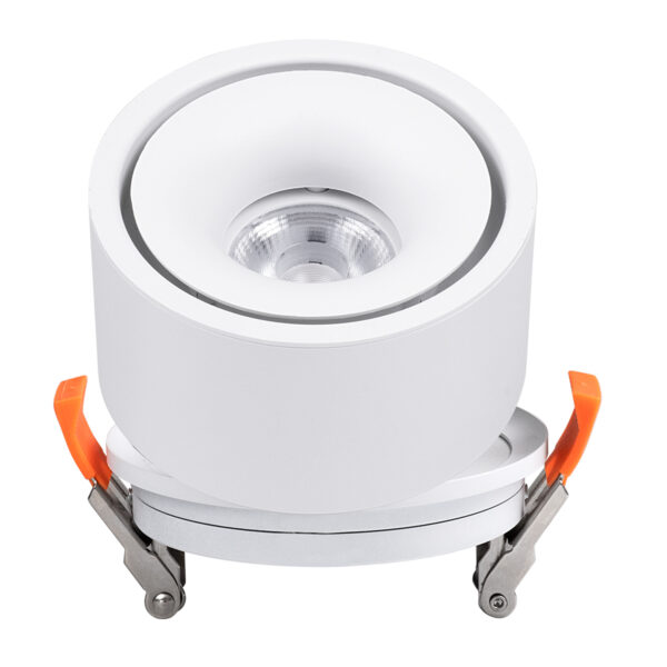 GloboStar® OMEGA-R 60294 Χωνευτό LED Spot Downlight TrimLess Φ10cm 12W 1560lm 36° AC 220-240V IP20 Φ10 x Υ8.2cm - Στρόγγυλο - Λευκό - Φυσικό Λευκό 4500K - Bridgelux COB - 5 Years Warranty - Image 8