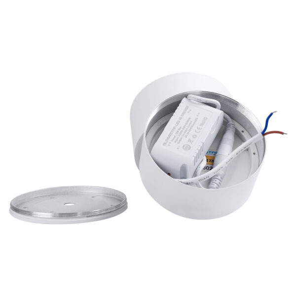 GloboStar® OMEGA-S 60298 Επιφανειακό LED Spot Downlight Φ10cm 12W 1560lm 36° AC 220-240V IP20 Φ10 x Υ10.5cm - Στρόγγυλο - Λευκό - Φυσικό Λευκό 4500K - Bridgelux COB - 5 Years Warranty - Image 10