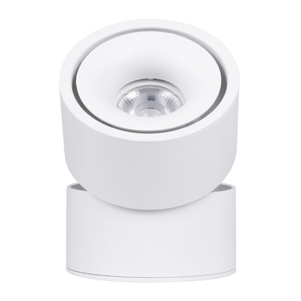 GloboStar® OMEGA-S 60298 Επιφανειακό LED Spot Downlight Φ10cm 12W 1560lm 36° AC 220-240V IP20 Φ10 x Υ10.5cm - Στρόγγυλο - Λευκό - Φυσικό Λευκό 4500K - Bridgelux COB - 5 Years Warranty - Image 7