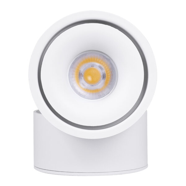 GloboStar® OMEGA-S 60298 Επιφανειακό LED Spot Downlight Φ10cm 12W 1560lm 36° AC 220-240V IP20 Φ10 x Υ10.5cm - Στρόγγυλο - Λευκό - Φυσικό Λευκό 4500K - Bridgelux COB - 5 Years Warranty - Image 8