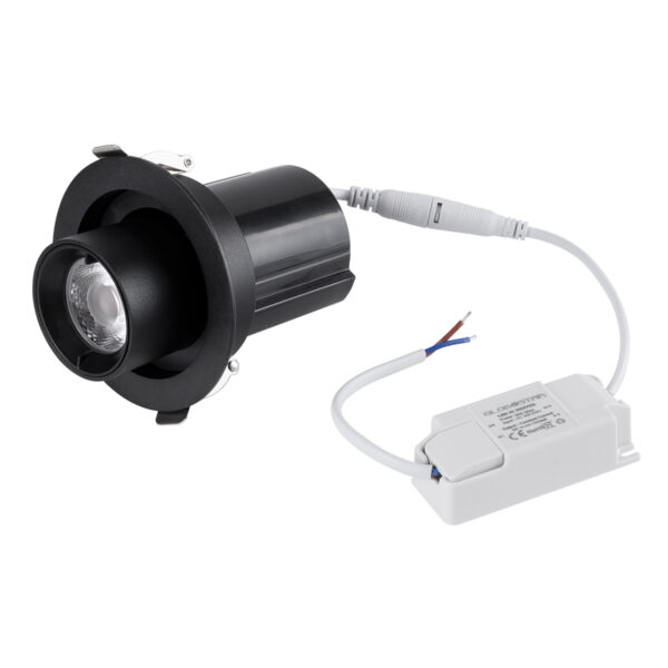 GloboStar® VIRGO-S 60304 Χωνευτό LED Spot Downlight TrimLess Φ9cm 7W 910lm 36° AC 220-240V IP20 Φ9cm x Υ9cm - Στρόγγυλο - Μαύρο - Φυσικό Λευκό 4500K - Bridgelux COB - 5 Years Warranty - Image 14