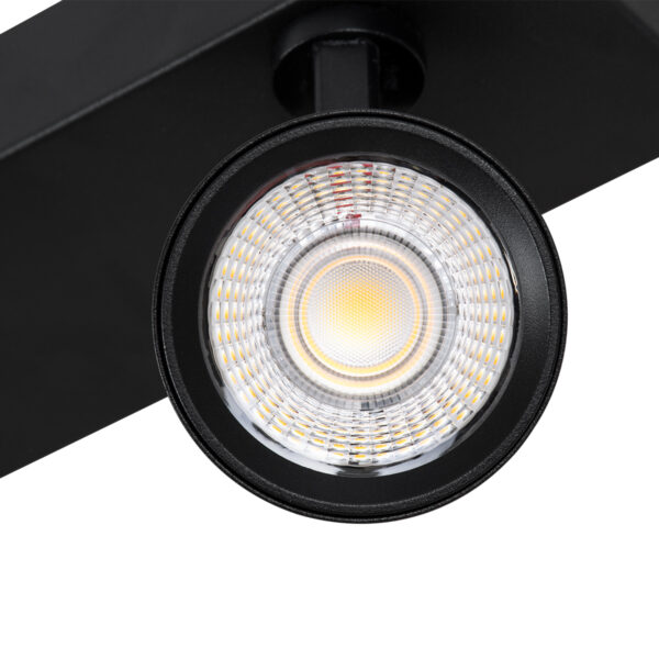 GloboStar® LEONARDO 60348 Μοντέρνο Φωτιστικό Οροφής Ράγα με Κινούμενα Σποτ LED Spot Downlight 30W 3600lm 60° AC 220-240V IP20 Μ52 x Π7 x Υ11.8cm - Μαύρο - Φυσικό Λευκό 4500K - Bridgelux COB - 5 Years Warranty - Image 8