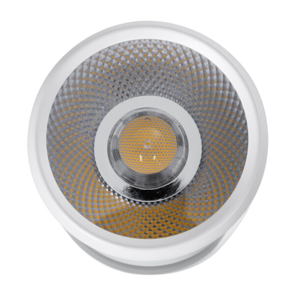 GloboStar® DETRONIC 60501 Επιφανειακό Κινούμενο Spot Downlight LED 10W 1300lm 24° AC 220-240V IP20 Φ9cm x Υ16cm - Στρόγγυλο - Λευκό - Φυσικό Λευκό 4500K - Bridgelux COB - TÜV Certified Driver - 5 Χρόνια Εγγύηση - Image 2