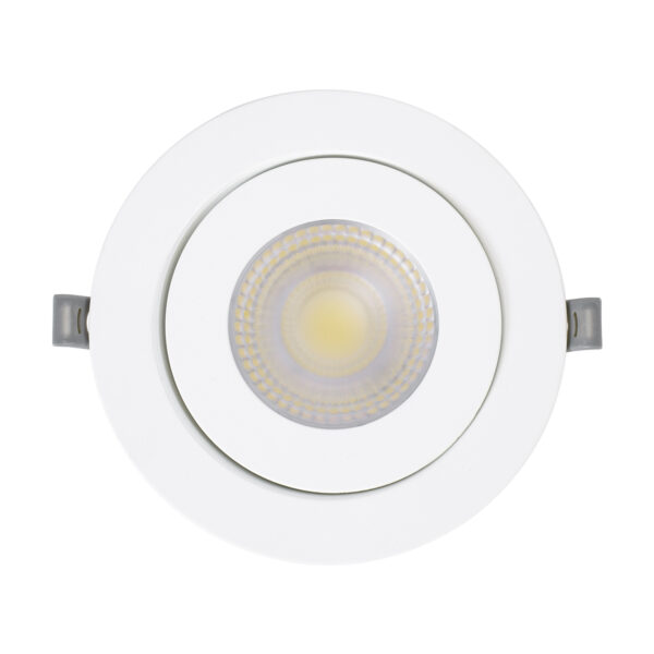 GloboStar® LEXIS JOINT 60988 Χωνευτό LED Κινούμενο Spot Downlight 12W 1200lm 45° AC 220-240V IP44 Φ15.8cm x Υ4.1cm - Στρόγγυλο - Λευκό - Φυσικό Λευκό 4500K - Bridgelux Chip - TÜV Certified Driver - 5 Years Warranty - Image 5