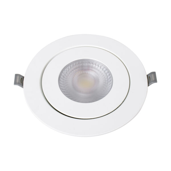 GloboStar® LEXIS JOINT 60988 Χωνευτό LED Κινούμενο Spot Downlight 12W 1200lm 45° AC 220-240V IP44 Φ15.8cm x Υ4.1cm - Στρόγγυλο - Λευκό - Φυσικό Λευκό 4500K - Bridgelux Chip - TÜV Certified Driver - 5 Years Warranty - Image 7