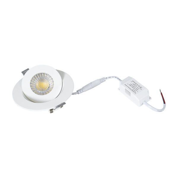 GloboStar® LEXIS JOINT 60990 Χωνευτό LED Κινούμενο Spot Downlight 7W 680lm 45° AC 220-240V IP44 Φ12cm x Υ3.1cm - Στρόγγυλο - Λευκό - Φυσικό Λευκό 4500K - Bridgelux Chip - TÜV Certified Driver - 5 Years Warranty - Image 10