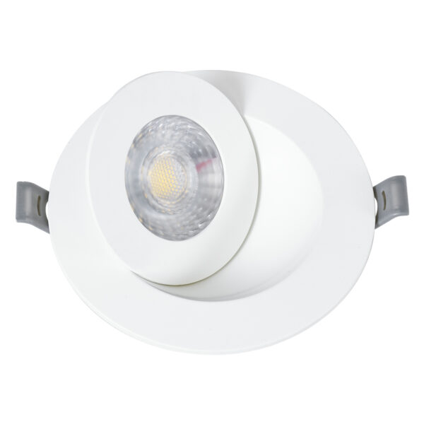 GloboStar® LEXIS JOINT 60990 Χωνευτό LED Κινούμενο Spot Downlight 7W 680lm 45° AC 220-240V IP44 Φ12cm x Υ3.1cm - Στρόγγυλο - Λευκό - Φυσικό Λευκό 4500K - Bridgelux Chip - TÜV Certified Driver - 5 Years Warranty - Image 4