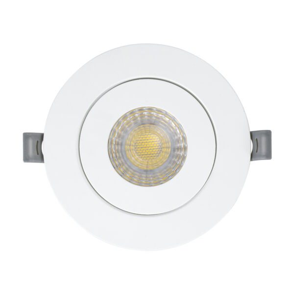 GloboStar® LEXIS JOINT 60990 Χωνευτό LED Κινούμενο Spot Downlight 7W 680lm 45° AC 220-240V IP44 Φ12cm x Υ3.1cm - Στρόγγυλο - Λευκό - Φυσικό Λευκό 4500K - Bridgelux Chip - TÜV Certified Driver - 5 Years Warranty - Image 5