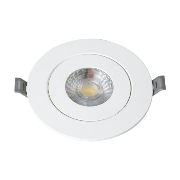 GloboStar® LEXIS JOINT 60990 Χωνευτό LED Κινούμενο Spot Downlight 7W 680lm 45° AC 220-240V IP44 Φ12cm x Υ3.1cm - Στρόγγυλο - Λευκό - Φυσικό Λευκό 4500K - Bridgelux Chip - TÜV Certified Driver - 5 Years Warranty - Image 7