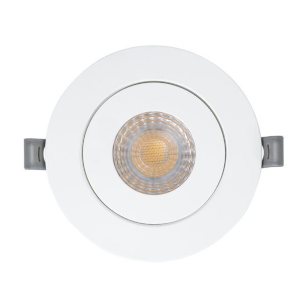 GloboStar® LEXIS JOINT 60991 Χωνευτό LED Κινούμενο Spot Downlight 7W 660lm 45° AC 220-240V IP44 Φ12cm x Υ3.1cm - Στρόγγυλο - Λευκό - Θερμό Λευκό 2700K - Bridgelux Chip - TÜV Certified Driver - 5 Years Warranty - Image 5