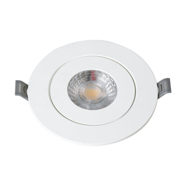 GloboStar® LEXIS JOINT 60991 Χωνευτό LED Κινούμενο Spot Downlight 7W 660lm 45° AC 220-240V IP44 Φ12cm x Υ3.1cm - Στρόγγυλο - Λευκό - Θερμό Λευκό 2700K - Bridgelux Chip - TÜV Certified Driver - 5 Years Warranty - Image 7