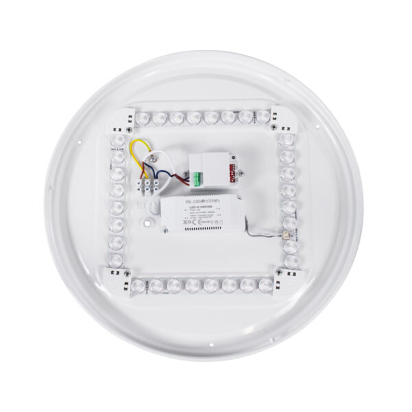 GloboStar® SENSORANO 60994 Πλαφονιέρα Οροφής LED 30W 3000lm 120° AC 220-240V με Ενσωματωμένο Σύστημα Ρυθμιζόμενου Microwave Αισθητήρα Κίνησης - Αδιάβροχη IP54 Φ38 x Υ5.3cm Ψυχρό Λευκό 6000K - Λευκό - Bridgelux Chips - 3 Years Warranty - Image 7