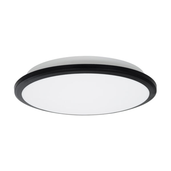 GloboStar® TUFFIN 60996 Πλαφονιέρα Οροφής LED 24W 2760lm 120° AC 220-240V Αδιάβροχη IP54 Φ30 x Υ6.5cm Ψυχρό Λευκό 6000K - Μαύρο - Bridgelux Chips - 3 Years Warranty - Image 3