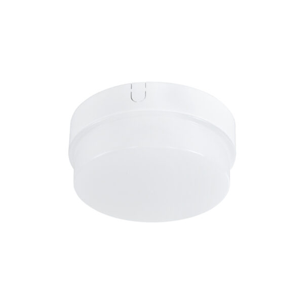 GloboStar® REVANO 61013 LED Πλαφονιέρα Οροφής Στρόγγυλη Φ12 12W 1080lm 180° AC 220-240V Αδιάβροχη IP54 Φ12 x Υ4.5cm Θερμό Λευκό 2700K - 2 Χρόνια Εγγύηση