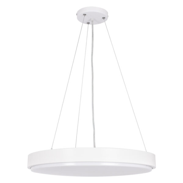 GloboStar® CASPER 61018 Κρεμαστή Πλαφονιέρα Οροφής LED CCT 76W 8372lm 120° AC 220-240V - Εναλλαγή Φωτισμού μέσω Τηλεχειριστηρίου All In One Ψυχρό Λευκό 6000k+Φυσικό Λευκό 4500k+Θερμό Λευκό 2700k Dimmable Φ45cm - Λευκό - 3 Years Warranty - Image 3