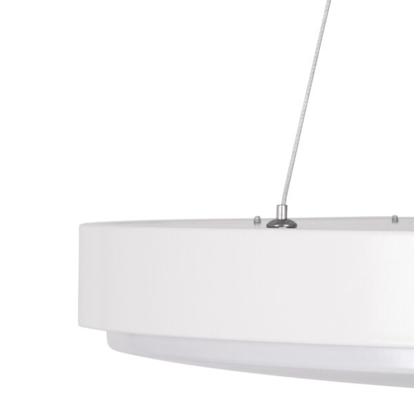 GloboStar® CASPER 61018 Κρεμαστή Πλαφονιέρα Οροφής LED CCT 76W 8372lm 120° AC 220-240V - Εναλλαγή Φωτισμού μέσω Τηλεχειριστηρίου All In One Ψυχρό Λευκό 6000k+Φυσικό Λευκό 4500k+Θερμό Λευκό 2700k Dimmable Φ45cm - Λευκό - 3 Years Warranty - Image 6