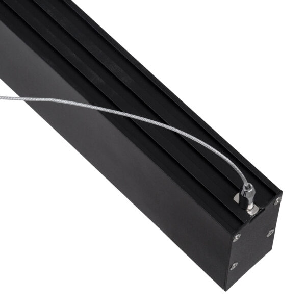 GloboStar® FELIX 61028-P Γραμμικό Κρεμαστό Φωτιστικό Linear LED CCT 54W 6500lm 120° AC 220-240V Μ120 x Π3.5 x Υ7cm - Εναλλαγή Φωτισμού μέσω Τηλεχειριστηρίου All In One Ψυχρό 6000k+Φυσικό 4500k+Θερμό 2700k Dimmable - Μαύρο - 3 Years Warranty - Image 5