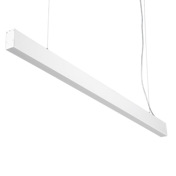 GloboStar® FELIX 61029-P Γραμμικό Κρεμαστό Φωτιστικό Linear LED CCT 54W 6500lm 120° AC 220-240V Μ120 x Π3.5 x Υ7cm - Εναλλαγή Φωτισμού μέσω Τηλεχειριστηρίου All In One Ψυχρό 6000k+Φυσικό 4500k+Θερμό 2700k Dimmable - Λευκό - 3 Years Warranty - Image 2