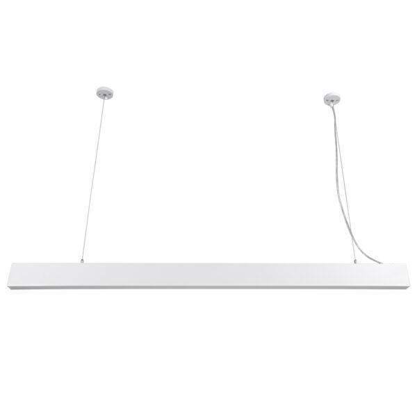 GloboStar® FELIX 61029-P Γραμμικό Κρεμαστό Φωτιστικό Linear LED CCT 54W 6500lm 120° AC 220-240V Μ120 x Π3.5 x Υ7cm - Εναλλαγή Φωτισμού μέσω Τηλεχειριστηρίου All In One Ψυχρό 6000k+Φυσικό 4500k+Θερμό 2700k Dimmable - Λευκό - 3 Years Warranty - Image 3