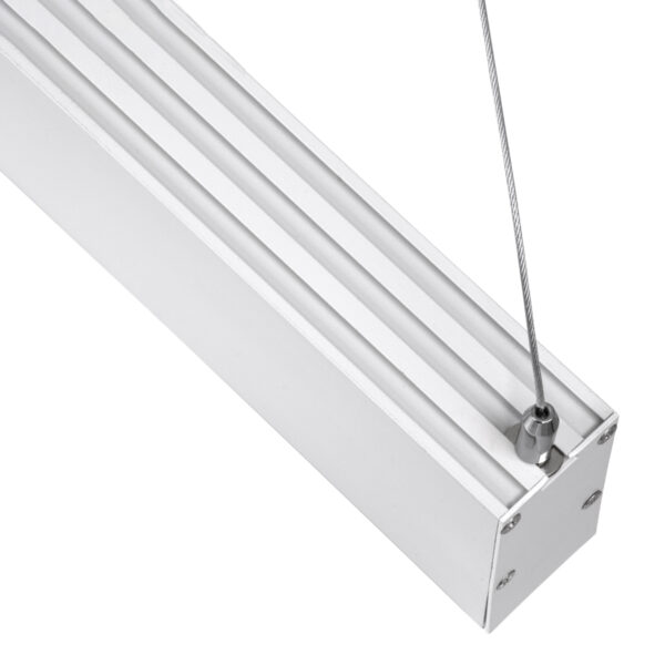 GloboStar® FELIX 61029-P Γραμμικό Κρεμαστό Φωτιστικό Linear LED CCT 54W 6500lm 120° AC 220-240V Μ120 x Π3.5 x Υ7cm - Εναλλαγή Φωτισμού μέσω Τηλεχειριστηρίου All In One Ψυχρό 6000k+Φυσικό 4500k+Θερμό 2700k Dimmable - Λευκό - 3 Years Warranty - Image 5