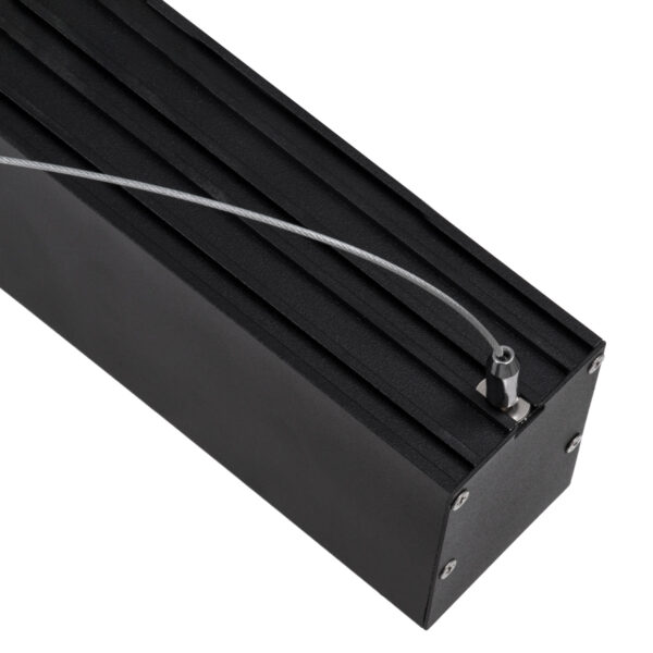 GloboStar® ORION 61030-P Γραμμικό Κρεμαστό Φωτιστικό Linear LED CCT 72W 8600lm 120° AC 220-240V Μ120 x Π5.5 x Υ7cm - Εναλλαγή Φωτισμού μέσω Τηλεχειριστηρίου All In One Ψυχρό 6000k+Φυσικό 4500k+Θερμό 2700k Dimmable - Μαύρο - 3 Years Warranty - Image 5