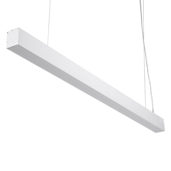 GloboStar® ORION 61031-P Γραμμικό Κρεμαστό Φωτιστικό Linear LED CCT 72W 8600lm 120° AC 220-240V Μ120 x Π5.5 x Υ7cm - Εναλλαγή Φωτισμού μέσω Τηλεχειριστηρίου All In One Ψυχρό 6000k+Φυσικό 4500k+Θερμό 2700k Dimmable - Λευκό - 3 Years Warranty - Image 2