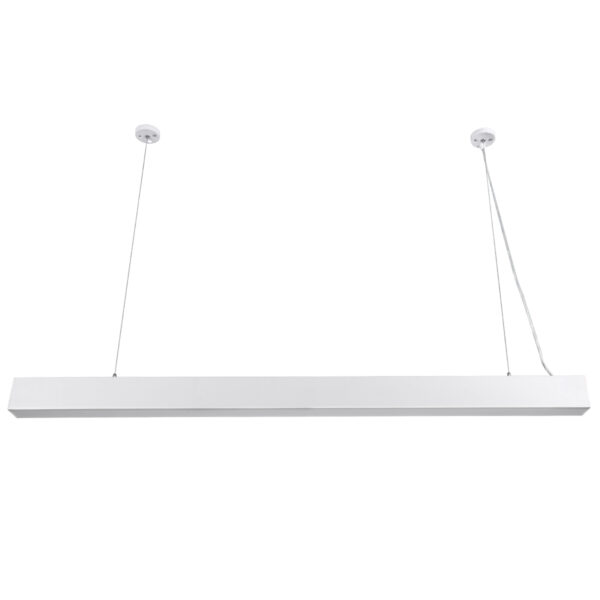 GloboStar® ORION 61031-P Γραμμικό Κρεμαστό Φωτιστικό Linear LED CCT 72W 8600lm 120° AC 220-240V Μ120 x Π5.5 x Υ7cm - Εναλλαγή Φωτισμού μέσω Τηλεχειριστηρίου All In One Ψυχρό 6000k+Φυσικό 4500k+Θερμό 2700k Dimmable - Λευκό - 3 Years Warranty - Image 3