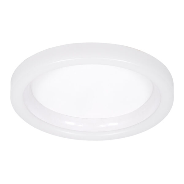 GloboStar® ARIANA 61035 Πλαφονιέρα Οροφής Κύκλος LED CCT 55W 6376lm 120° AC 220-240V - Εναλλαγή Φωτισμού μέσω Τηλεχειριστηρίου All In One Ψυχρό Λευκό 6000k+Φυσικό Λευκό 4500k+Θερμό Λευκό 2700k Dimmable Φ48cm - Λευκό - 3 Years Warranty - Image 2