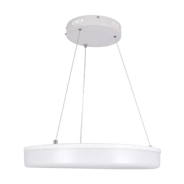 GloboStar® ARIANA 61038 Κρεμαστή Πλαφονιέρα Οροφής Κύκλος LED CCT 55W 6376lm 120° AC 220-240V - Εναλλαγή Φωτισμού μέσω Τηλεχειριστηρίου All In One Ψυχρό Λευκό 6000k+Φυσικό Λευκό 4500k+Θερμό Λευκό 2700k Dimmable Φ48cm - Λευκό - 3 Years Warranty - Image 4