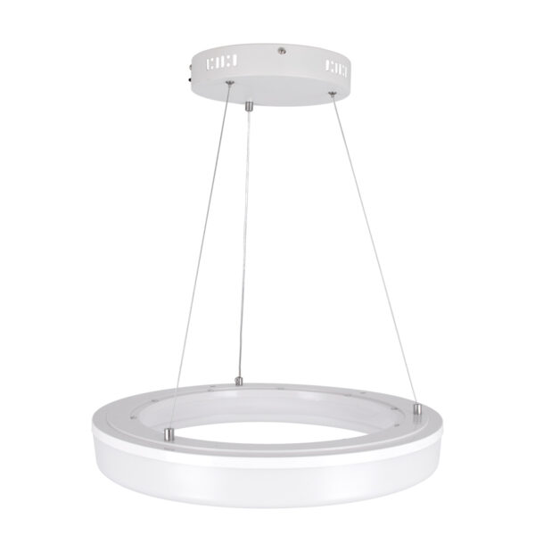 GloboStar® ARIANA 61038 Κρεμαστή Πλαφονιέρα Οροφής Κύκλος LED CCT 55W 6376lm 120° AC 220-240V - Εναλλαγή Φωτισμού μέσω Τηλεχειριστηρίου All In One Ψυχρό Λευκό 6000k+Φυσικό Λευκό 4500k+Θερμό Λευκό 2700k Dimmable Φ48cm - Λευκό - 3 Years Warranty - Image 5