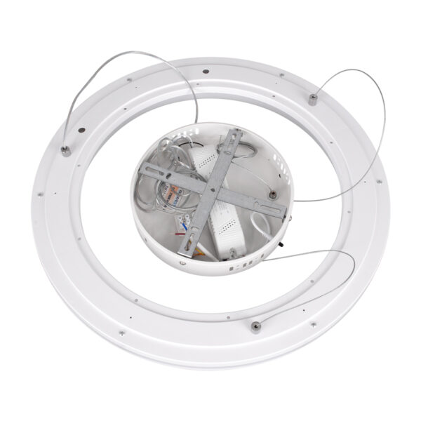 GloboStar® ARIANA 61038 Κρεμαστή Πλαφονιέρα Οροφής Κύκλος LED CCT 55W 6376lm 120° AC 220-240V - Εναλλαγή Φωτισμού μέσω Τηλεχειριστηρίου All In One Ψυχρό Λευκό 6000k+Φυσικό Λευκό 4500k+Θερμό Λευκό 2700k Dimmable Φ48cm - Λευκό - 3 Years Warranty - Image 7