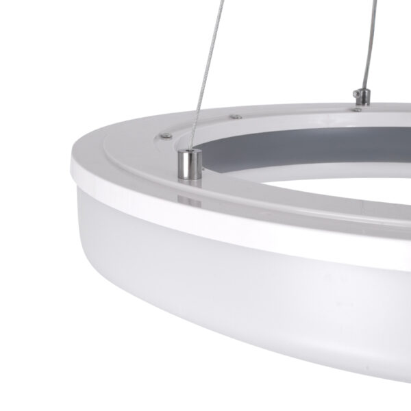 GloboStar® ARIANA 61039 Κρεμαστή Πλαφονιέρα Οροφής Κύκλος LED CCT 55W 6376lm 120° AC 220-240V - Εναλλαγή Φωτισμού μέσω Τηλεχειριστηρίου All In One Ψυχρό Λευκό 6000k+Φυσικό Λευκό 4500k+Θερμό Λευκό 2700k Dimmable Φ48cm - Ανθρακί - 3 Years Warrant - Image 6