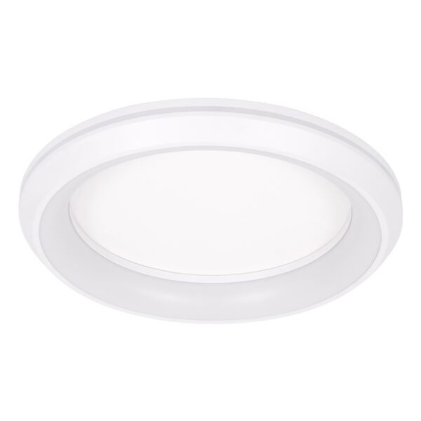 GloboStar® MELINA 61041 Πλαφονιέρα Οροφής Κύκλος LED CCT 55W 6376lm 120° AC 220-240V - Εναλλαγή Φωτισμού μέσω Τηλεχειριστηρίου All In One Ψυχρό Λευκό 6000k+Φυσικό Λευκό 4500k+Θερμό Λευκό 2700k Dimmable Φ48cm - Λευκό - 3 Years Warranty - Image 2