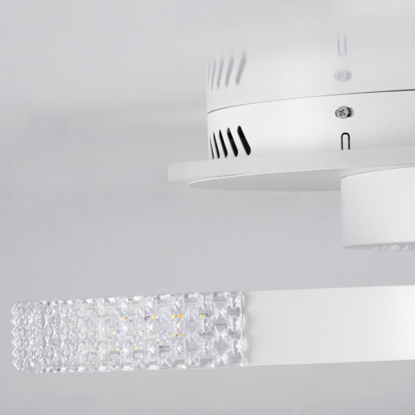 GloboStar® DIAMOND 61112 Φωτιστικό Οροφής Δαχτυλίδι-Κύκλος LED CCT 67W 8078lm 360° AC 220-240V - Εναλλαγή Φωτισμού μέσω Τηλεχειριστηρίου All In One Ψυχρό 6000k+Φυσικό 4500k+Θερμό 2700k Dimmable Φ30+40cm+BackLight - Λευκό - 3 Years Warranty - Image 6