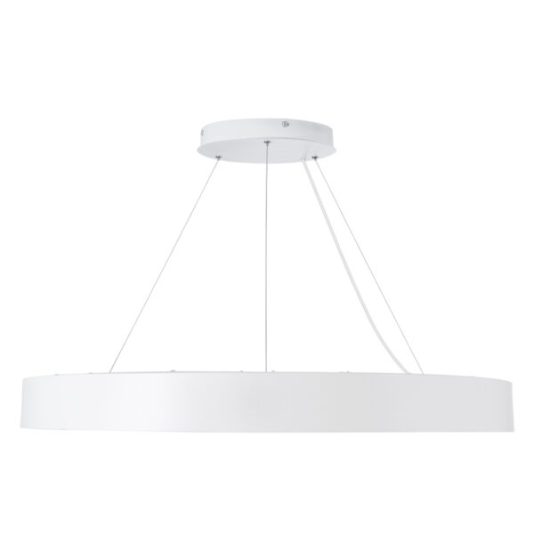 GloboStar® RA 61197 Κρεμαστό Φωτιστικό Δαχτυλίδι-Κύκλος LED CCT 75W 8250lm 120° AC 220-240V - Εναλλαγή Φωτισμού μέσω Τηλεχειριστηρίου All In One Ψυχρό 6000k+Φυσικό 4500k+Θερμό 2700k Dimmable Φ80cm - Λευκό - 3 Years Warranty - Image 3