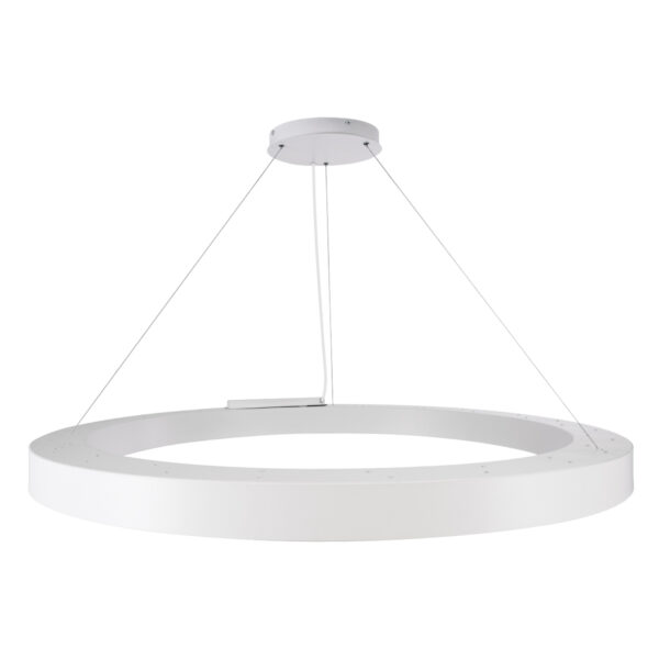 GloboStar® RA 61199 Κρεμαστό Φωτιστικό Δαχτυλίδι-Κύκλος LED CCT 100W 11020lm 120° AC 220-240V - Εναλλαγή Φωτισμού μέσω Τηλεχειριστηρίου All In One Ψυχρό 6000k+Φυσικό 4500k+Θερμό 2700k Dimmable Φ120cm - Λευκό - 3 Years Warranty - Image 4