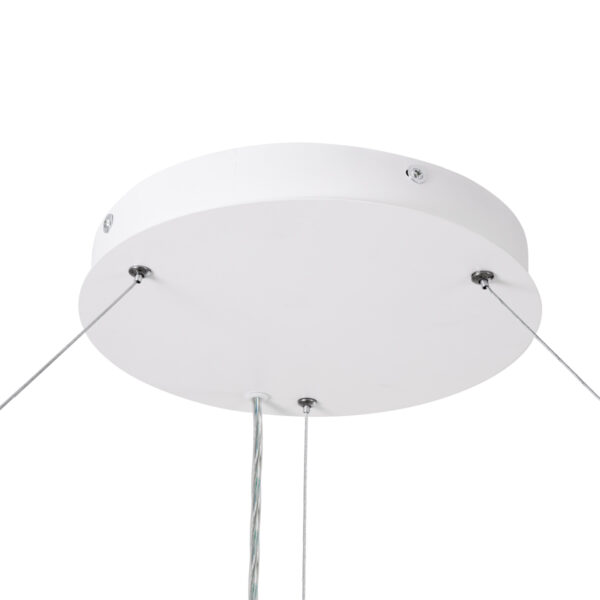 GloboStar® RA 61199 Κρεμαστό Φωτιστικό Δαχτυλίδι-Κύκλος LED CCT 100W 11020lm 120° AC 220-240V - Εναλλαγή Φωτισμού μέσω Τηλεχειριστηρίου All In One Ψυχρό 6000k+Φυσικό 4500k+Θερμό 2700k Dimmable Φ120cm - Λευκό - 3 Years Warranty - Image 6