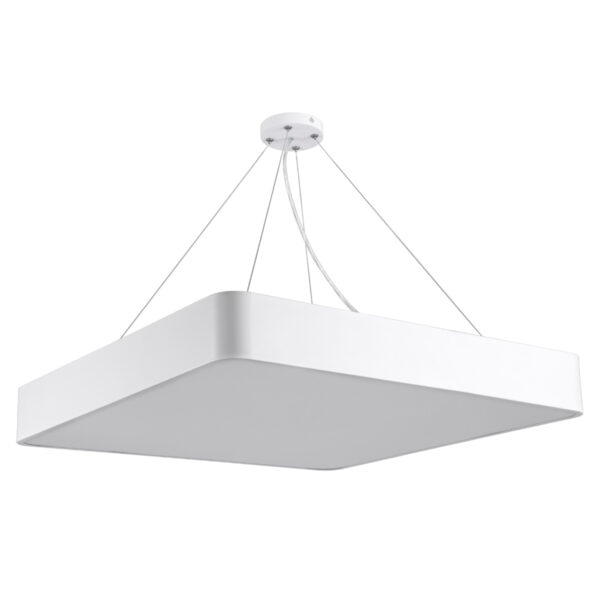 GloboStar® KAMALA 61209-P Κρεμαστή Πλαφονιέρα Οροφής LED CCT 75W 8625lm 120° AC 220-240V - Εναλλαγή Φωτισμού μέσω Τηλεχειριστηρίου All In One Ψυχρό 6000k+Φυσικό 4500k+Θερμό 2700k Dimmable Μ60 x Π60 x Υ8cm - Λευκό - 3 Years Warranty - Image 3