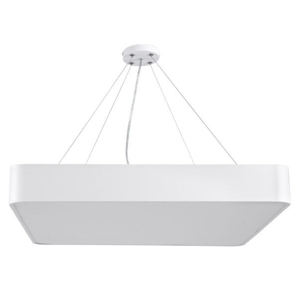 GloboStar® KAMALA 61209-P Κρεμαστή Πλαφονιέρα Οροφής LED CCT 75W 8625lm 120° AC 220-240V - Εναλλαγή Φωτισμού μέσω Τηλεχειριστηρίου All In One Ψυχρό 6000k+Φυσικό 4500k+Θερμό 2700k Dimmable Μ60 x Π60 x Υ8cm - Λευκό - 3 Years Warranty - Image 4