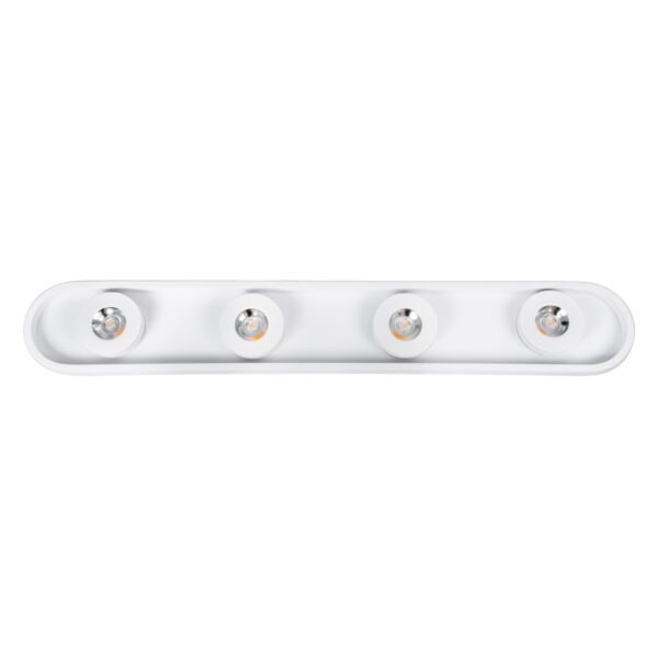 GloboStar® NESPO 61215 Φωτιστικό Οροφής Linear Design LED CCT με Κινούμενα Σποτ LED Spot Downlight 48W 5376lm 360° & 45° AC 220-240V - Εναλλαγή Φωτισμού μέσω Διακόπτη On/Off All In One Ψυχρό 6000k+Φυσικό 4500k+Θερμό 2700k Μ80 x Π13 x Υ6.5cm - Λευκό - Image 4