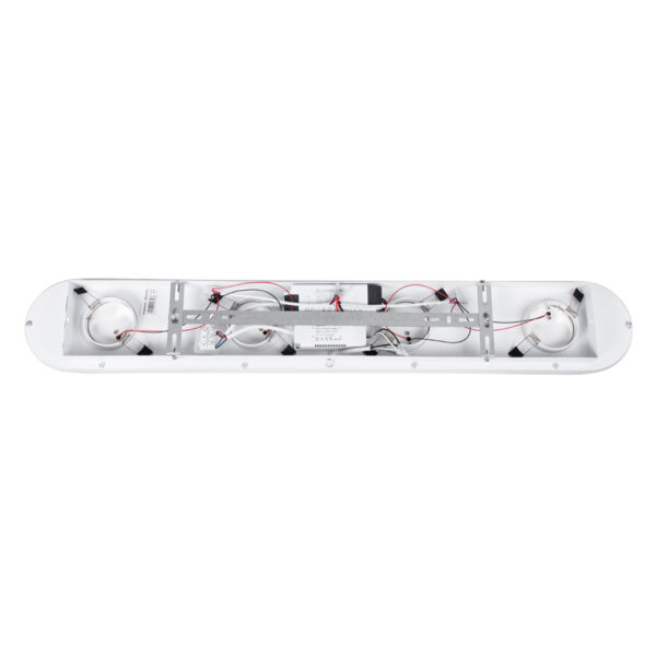 GloboStar® NESPO 61215 Φωτιστικό Οροφής Linear Design LED CCT με Κινούμενα Σποτ LED Spot Downlight 48W 5376lm 360° & 45° AC 220-240V - Εναλλαγή Φωτισμού μέσω Διακόπτη On/Off All In One Ψυχρό 6000k+Φυσικό 4500k+Θερμό 2700k Μ80 x Π13 x Υ6.5cm - Λευκό - Image 5