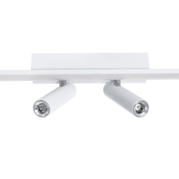 GLOBOSTAR® BARETTI 61227 Φωτιστικό Οροφής Linear Design LED CCT με Κινούμενα Σποτ LED Downlight 24W 2688lm 160° & 45° AC 220-240V IP20  - Εναλλαγή Φωτισμού μέσω Διακόπτη On/Off All In One Ψυχρό 6000k+Φυσικό 4500k+Θερμό 2700k - Μ80 x Π5.5 x Υ5 cm - Λευκό - 3 Χρόνια Εγγύηση - Image 6