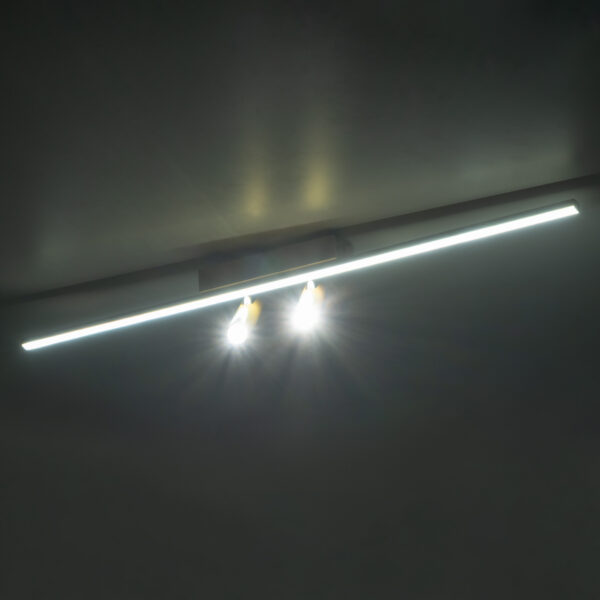 GLOBOSTAR® BARETTI 61228 Φωτιστικό Οροφής Linear Design LED CCT με Κινούμενα Σποτ LED Downlight 24W 2688lm 160° & 45° AC 220-240V IP20  - Εναλλαγή Φωτισμού μέσω Διακόπτη On/Off All In One Ψυχρό 6000k+Φυσικό 4500k+Θερμό 2700k - Μ80 x Π5.5 x Υ5 cm - Χρυσό - 3 Χρόνια Εγγύηση - Image 7