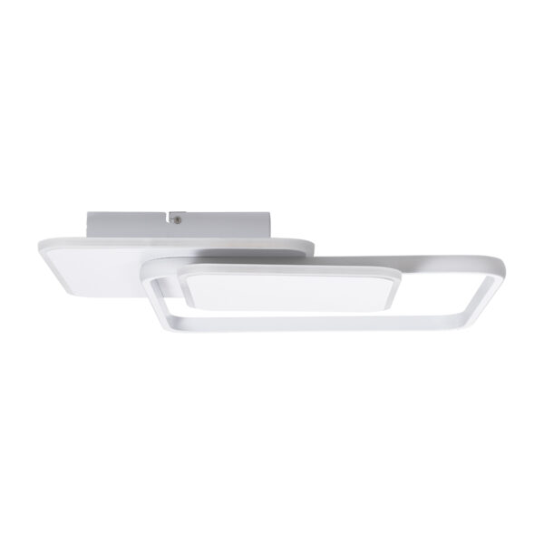 GloboStar® SQUARO 61232 Φωτιστικό Οροφής Δαχτυλίδι-Κύκλος LED CCT 75W 8400lm 360° AC 220-240V - Εναλλαγή Φωτισμού μέσω Τηλεχειριστηρίου All In One Ψυχρό 6000k+Φυσικό 4500k+Θερμό 2700k Dimmable Μ48.5 x Π51 x Υ9cm - Λευκό - 3 Years Warranty - Image 3