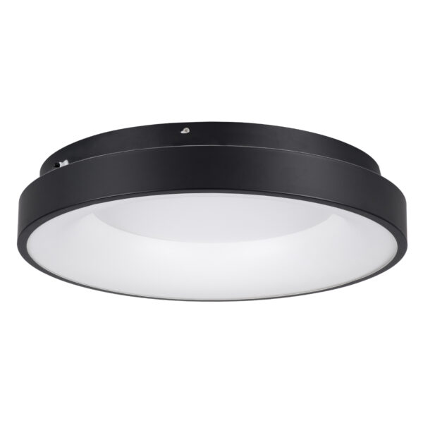 GloboStar® SALEM 61233 Πλαφονιέρα Οροφής Δαχτυλίδι-Κύκλος LED CCT 75W 8625lm 120° AC 220-240V - Εναλλαγή Φωτισμού μέσω Τηλεχειριστηρίου All In One Ψυχρό 6000k+Φυσικό 4500k+Θερμό 2700k Dimmable Φ45cm - Μαύρο - 3 Years Warranty - Image 3