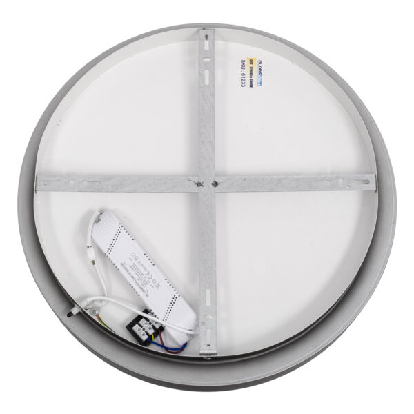 GloboStar® SALEM 61233 Πλαφονιέρα Οροφής Δαχτυλίδι-Κύκλος LED CCT 75W 8625lm 120° AC 220-240V - Εναλλαγή Φωτισμού μέσω Τηλεχειριστηρίου All In One Ψυχρό 6000k+Φυσικό 4500k+Θερμό 2700k Dimmable Φ45cm - Μαύρο - 3 Years Warranty - Image 5