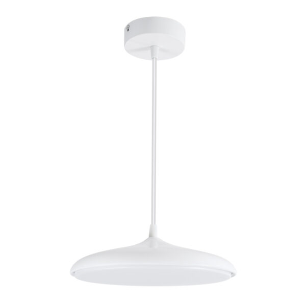 GloboStar® BARON 61252 Κρεμαστή Πλαφονιέρα Οροφής LED CCT 12W 1440lm 120° AC 220-240V - Εναλλαγή Φωτισμού μέσω Διακόπτη On/Off All In One Ψυχρό 6000k+Φυσικό 4500k+Θερμό 2700k Φ25 x Υ8cm - Λευκό - 3 Years Warranty - Image 2